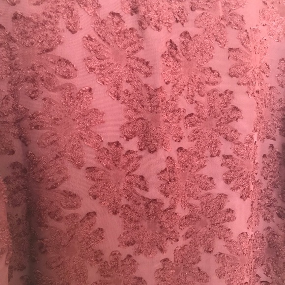 Burgundy Maroon Dark Berry Floral Blouse (Large) - Picture 7 of 9